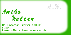 aniko welter business card